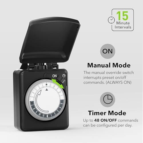 24 Hour Mechanical Timer with 2 Grounded Outlets Q197717
