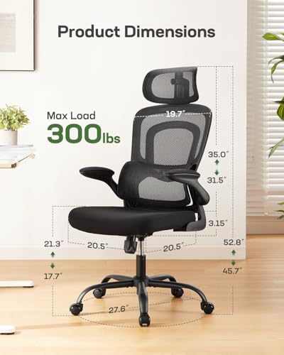 Black Ergonomic Office Chair with Lumbar Support S699922