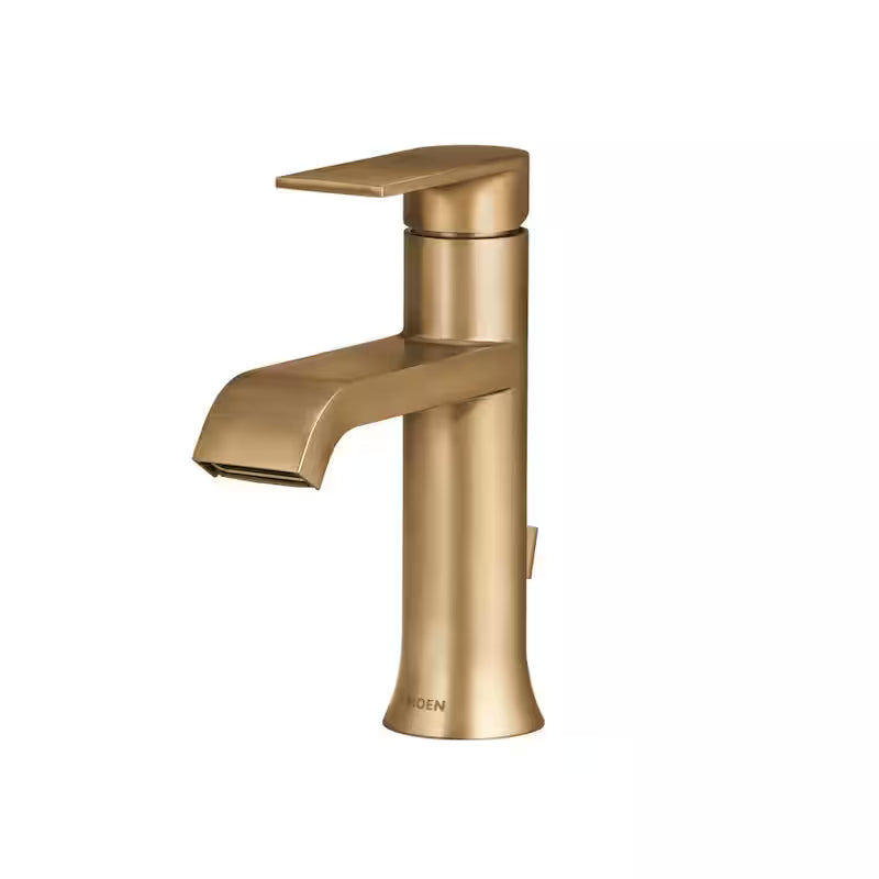 Single Handle Single Hole Bathroom Faucet in Bronzed Gold W416