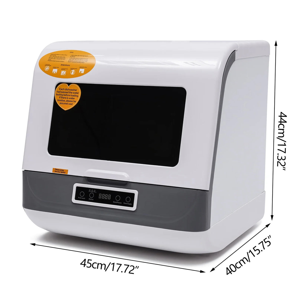 8L Portable Countertop Dishwasher 1200W 3 Washing Programs O502616