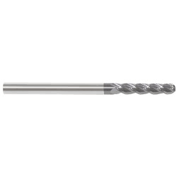 1/2x22 x 2x22 x 4x22 Ball End Mills, Solid Carbide, 4 Flute M924880