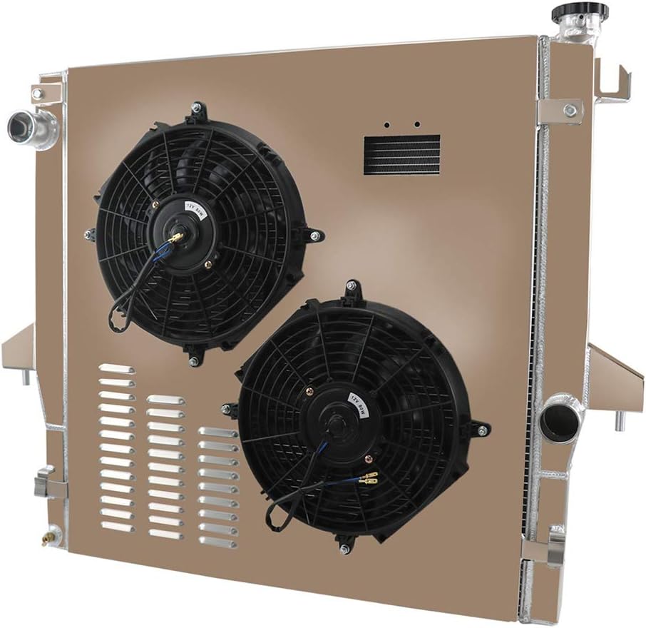 3 Row Core Aluminum Radiator with Shroud Fan and Relay Q658
