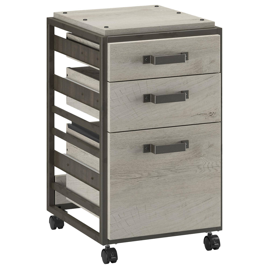 3 Drawer Mobile File Cabinet in Cottage White W952561