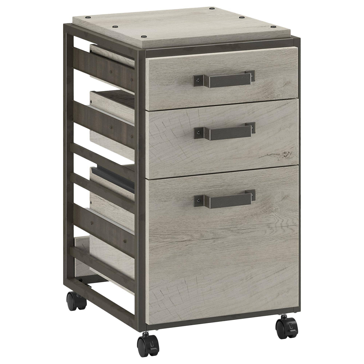 3 Drawer Mobile File Cabinet in Cottage White W952561