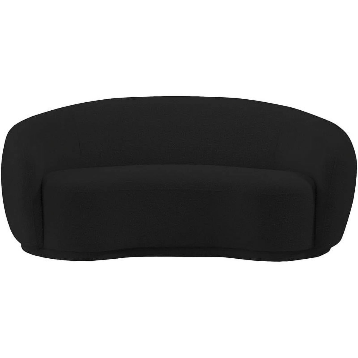 Black Boucle Fabric Loveseat K612