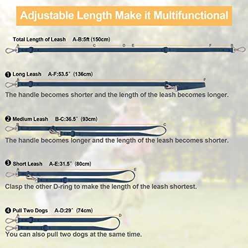 Waterproof Dog Leash with 2 Hooks T610