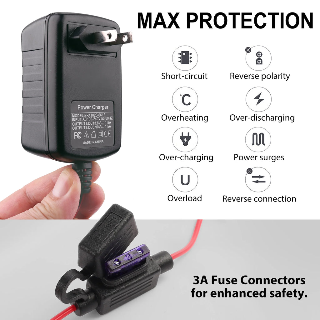 6V 12V 1.5A Automatic Battery Trickle Charger A764