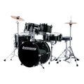 5-Piece Drum Set with Cymbals Black C476