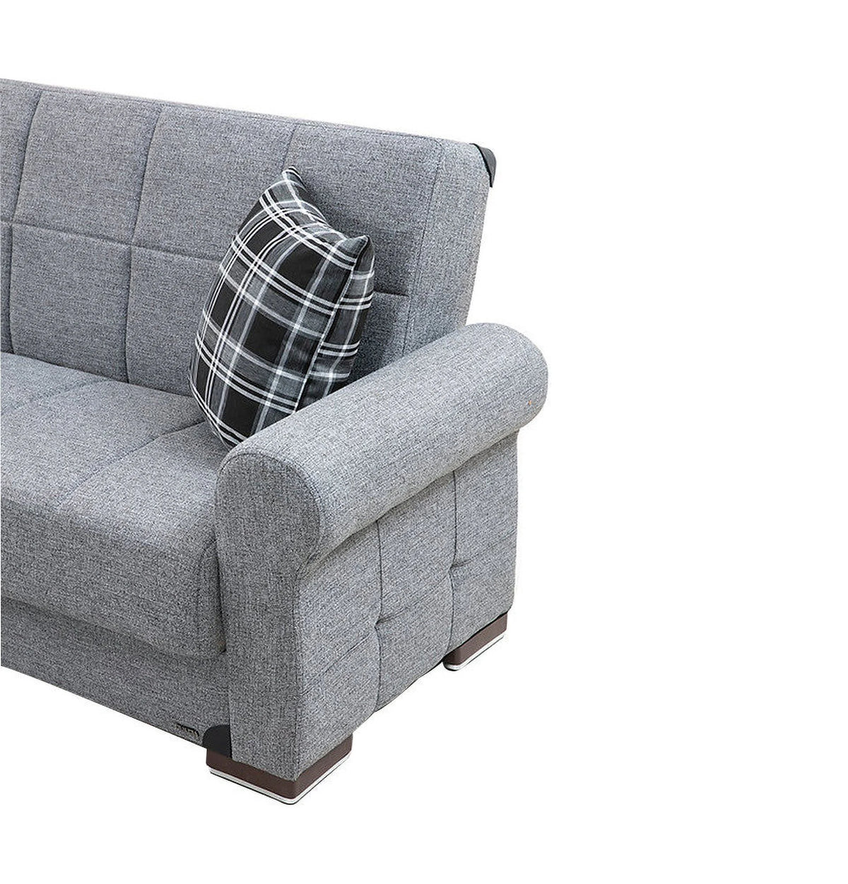 Gray Fabric Loveseat W37208