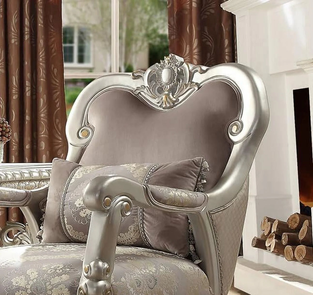 Carved Wood 3Pcs Sofa Set T98362