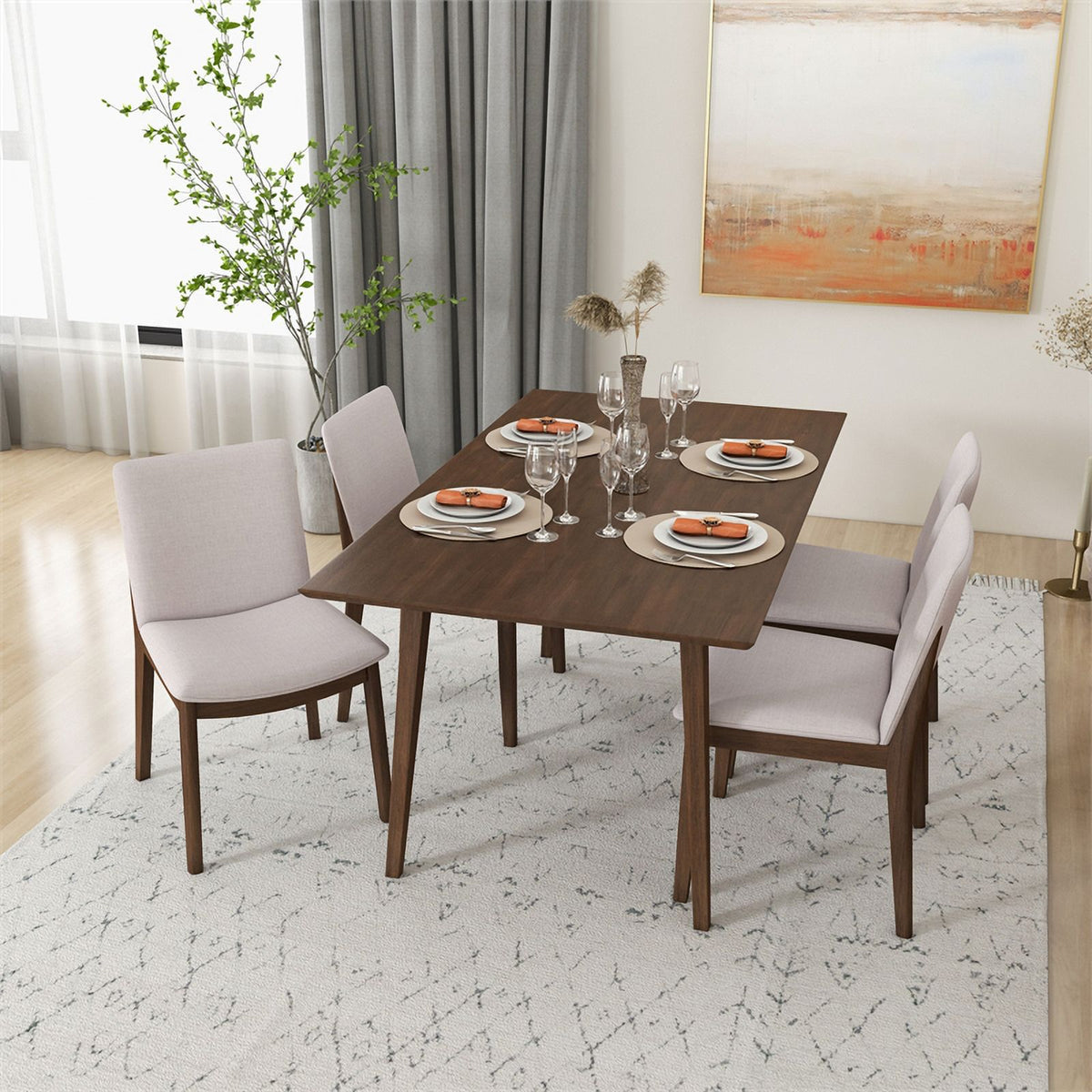Mid Century Modern Kitchen Table and Chairs for 4 I317