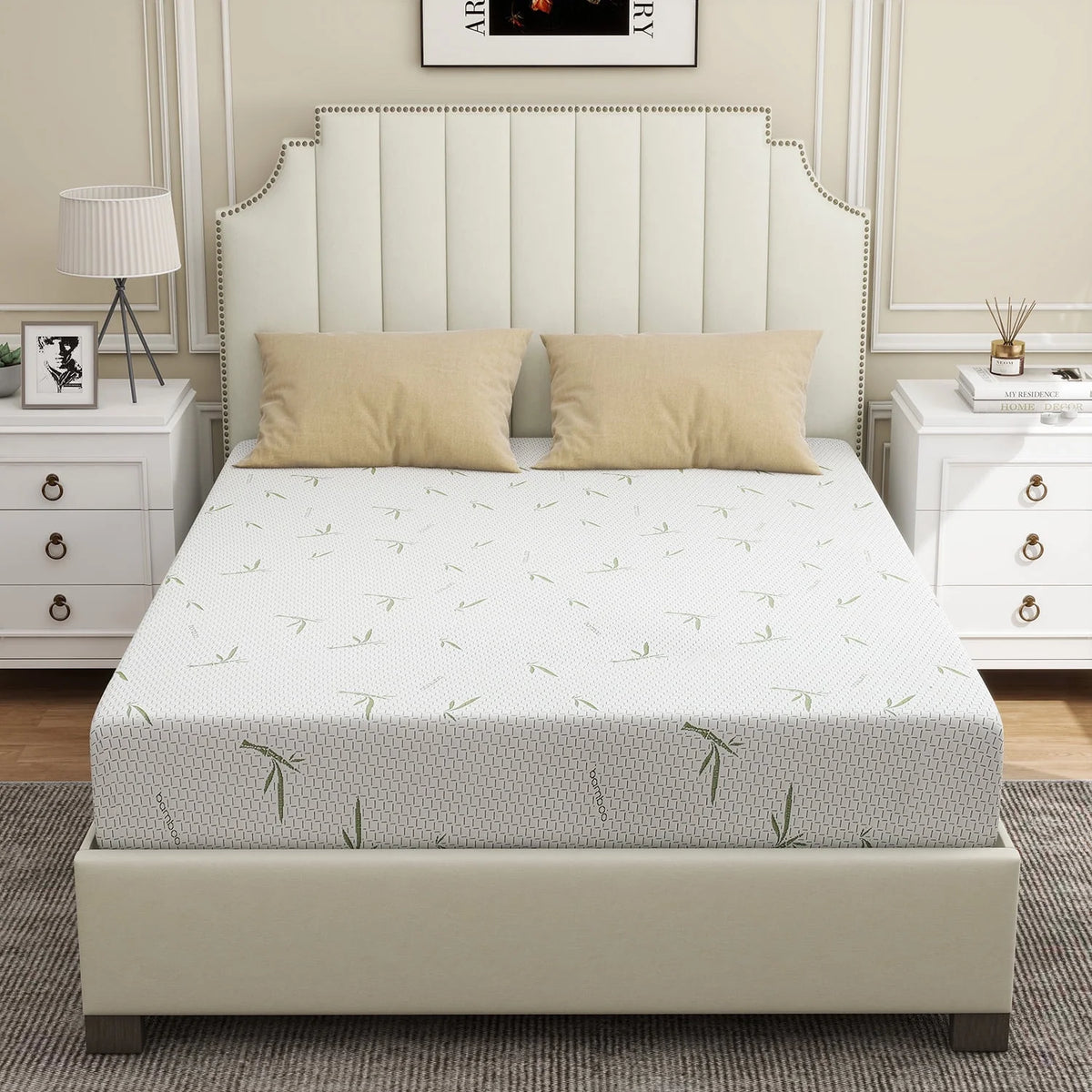 Twin Size Memory Foam Mattress with Cover Y638085