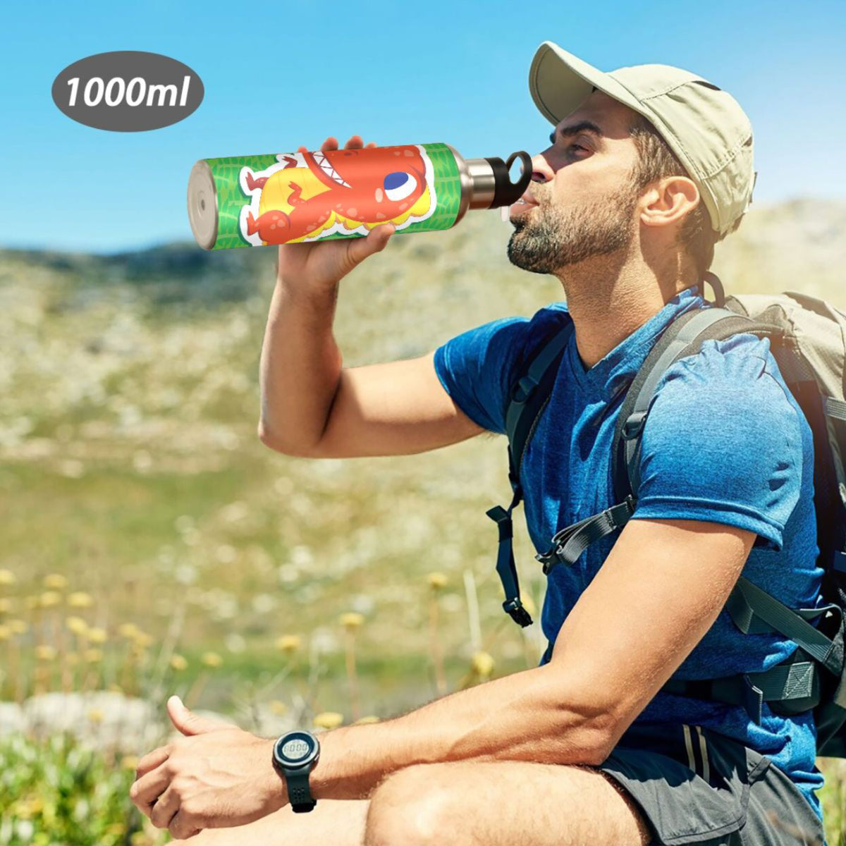 Stainless Steel Water Bottle with Straw Lid 20 OZ Y334