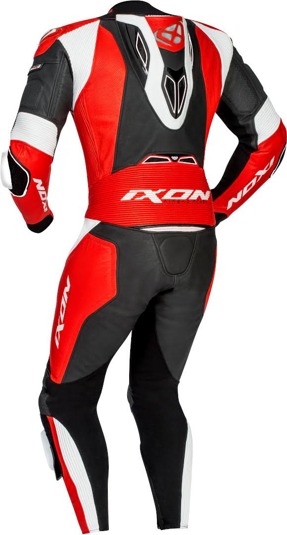 Black Red White Leather Motorcycle Suit Size 2XL T43546