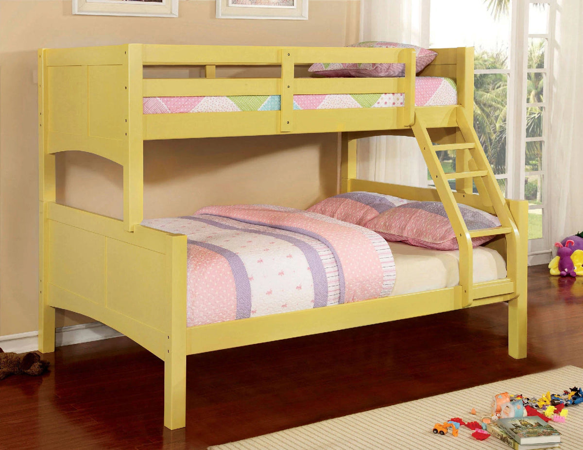 Yellow Twin Over Full Bunk Bed Z972663