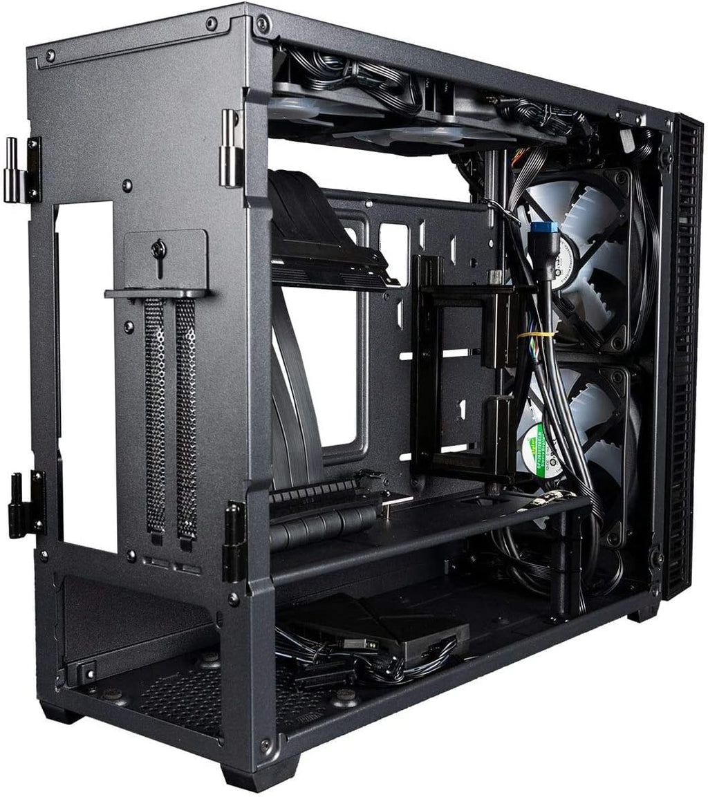 Mini ITX Desktop Case with 120mm Liquid CPU Cooler and 650W Power Supply D1868