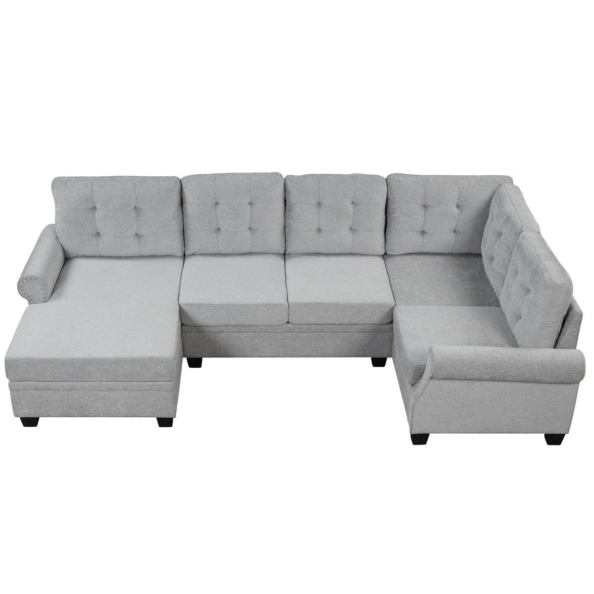 Gray U-Shaped Sectional Sofa G499