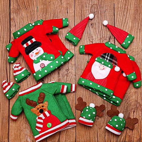 6 Sets Christmas Wine Bottle Cover and Hats B99652
