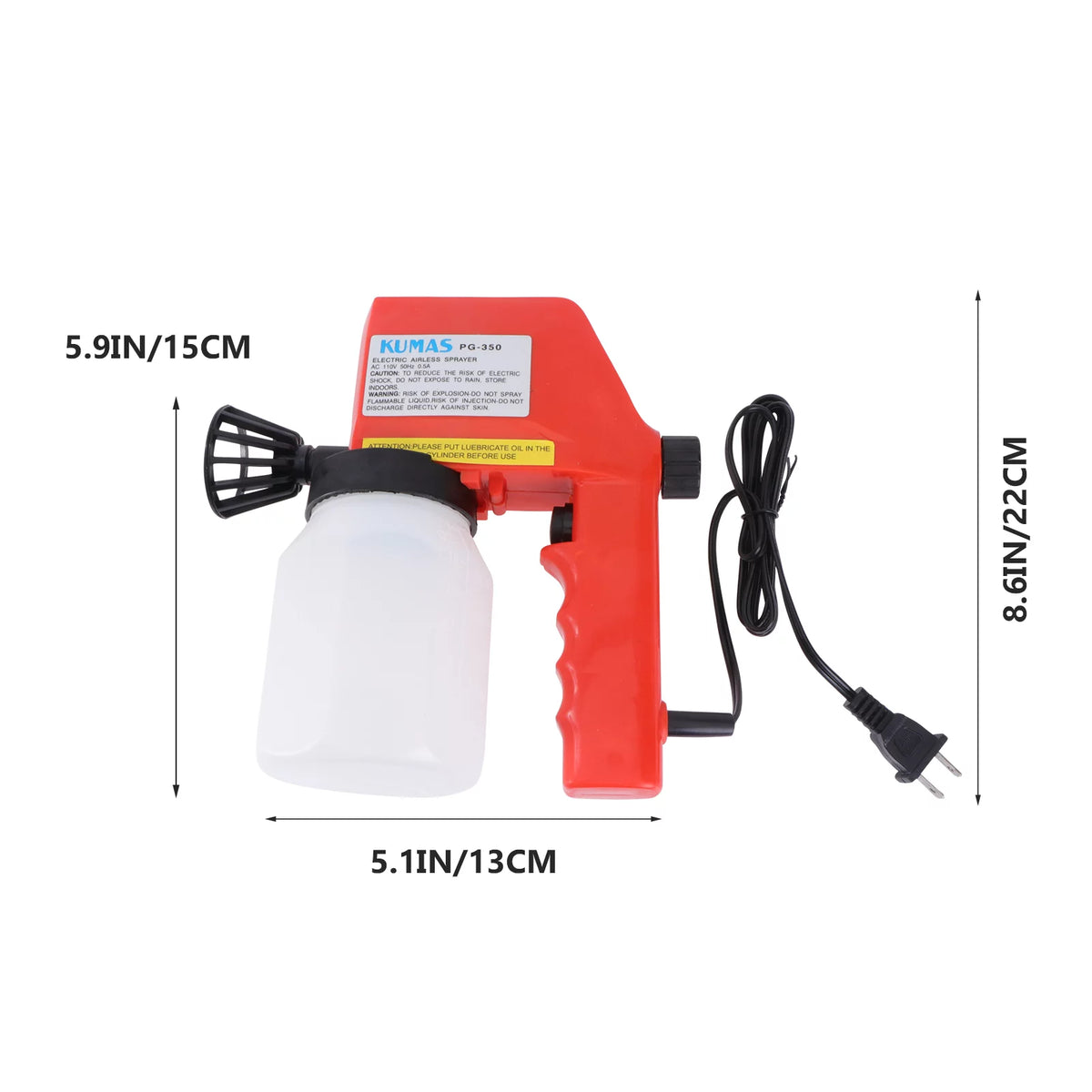 110V 45W 600ml Electric Paint Sprayer K2613