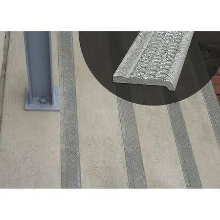 Stair Nosing, Gray, 60In W, Cast Alum M113727
