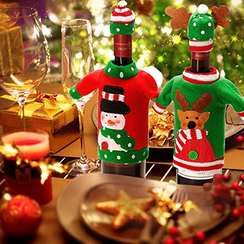 6 Sets Christmas Wine Bottle Cover and Hats B99652