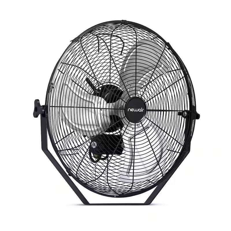 18 in. High Velocity Wall Mounted Fan with 3 Speeds and Adjustable Tilt Head in Black J6306