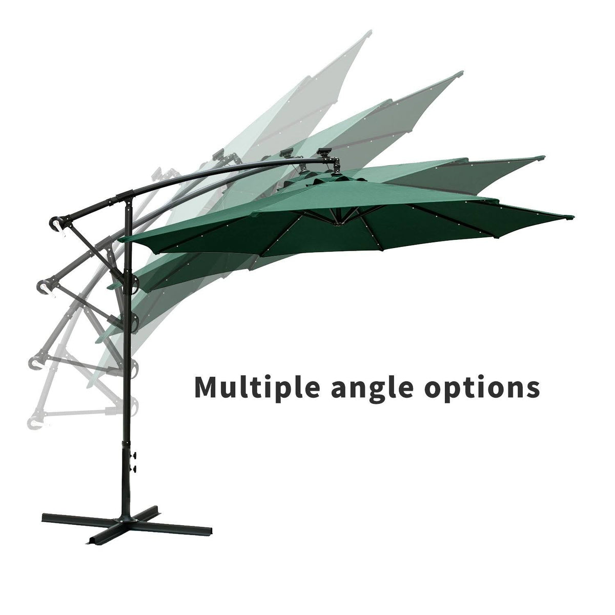 10ft Cantilever Patio Umbrella with Cross Base - Blue Z321359