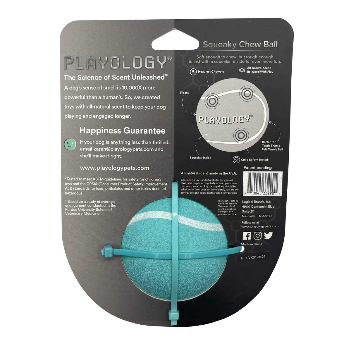 Squeaky Chew Ball Dog Toy L40370