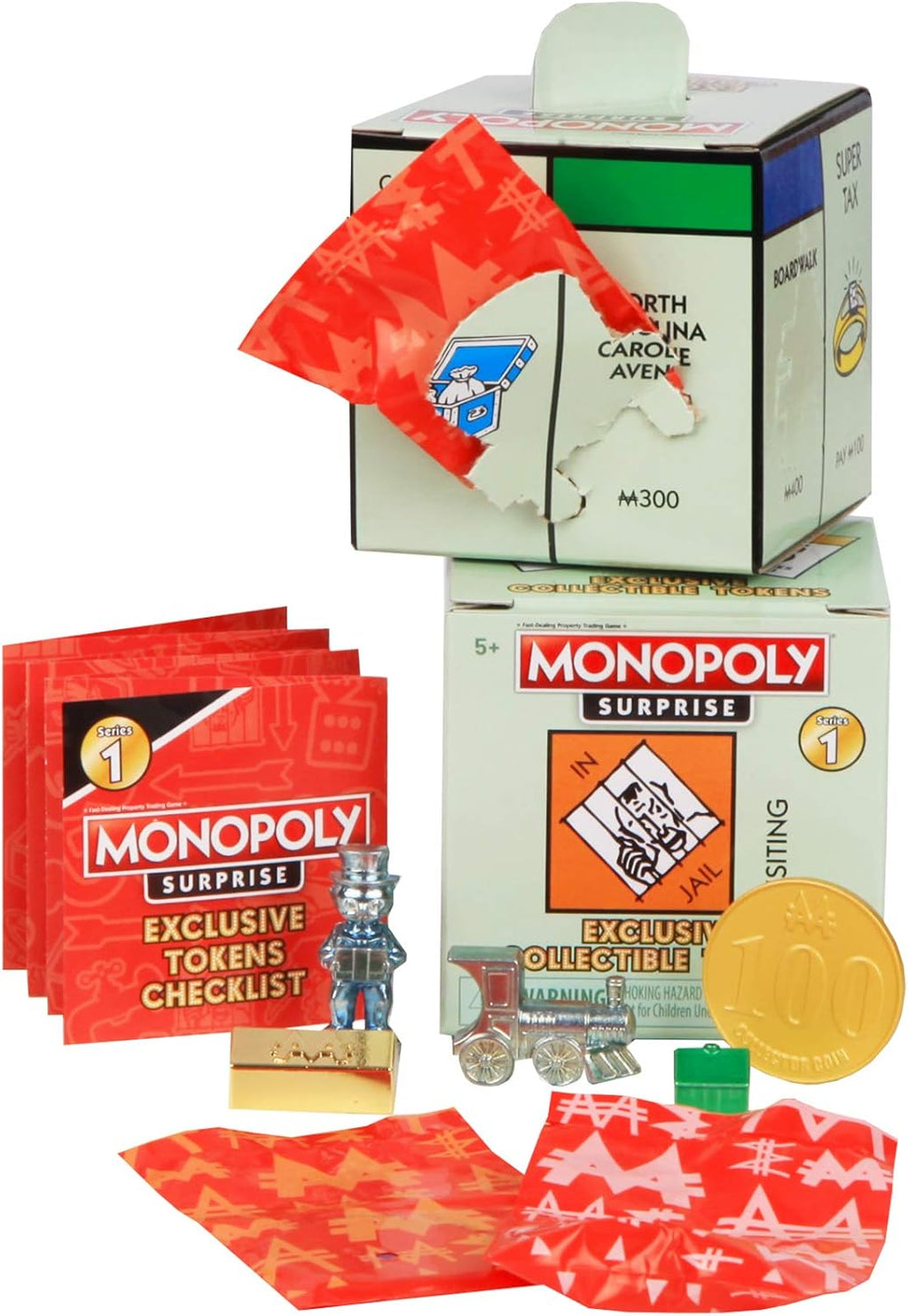 Mr. Monopoly Figure with Retro Game Token and Trading Cards 3 Items E8619