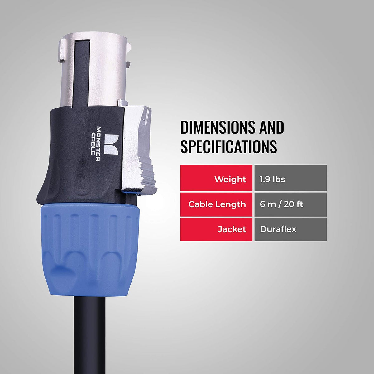 10ft Speaker Cable with SpeakOn Connectors R102