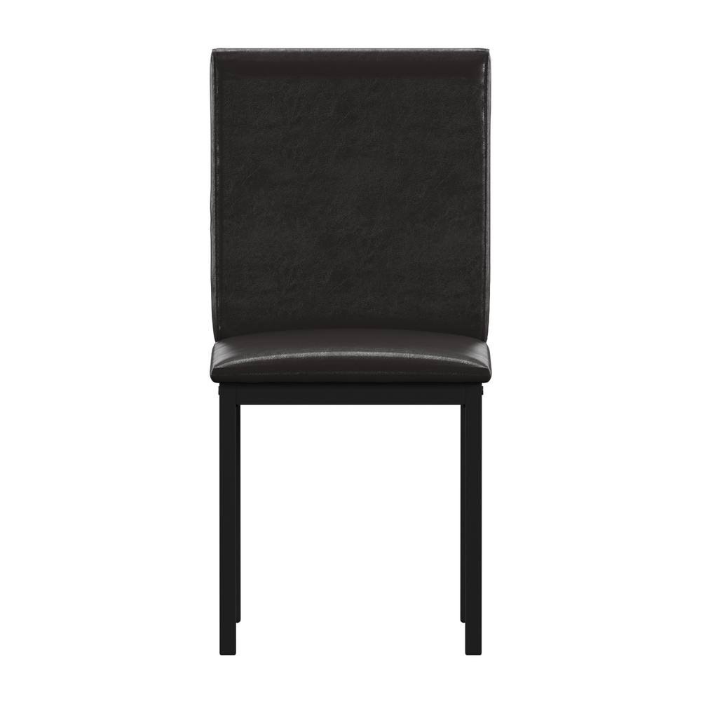 Black Dark Brown PU Side Chair (Set of 2) V1149