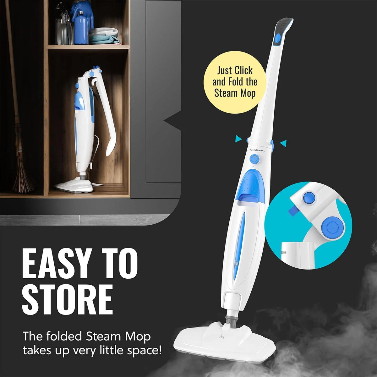 10-in-1 Steam Mop with Handheld Steam Cleaner I420431