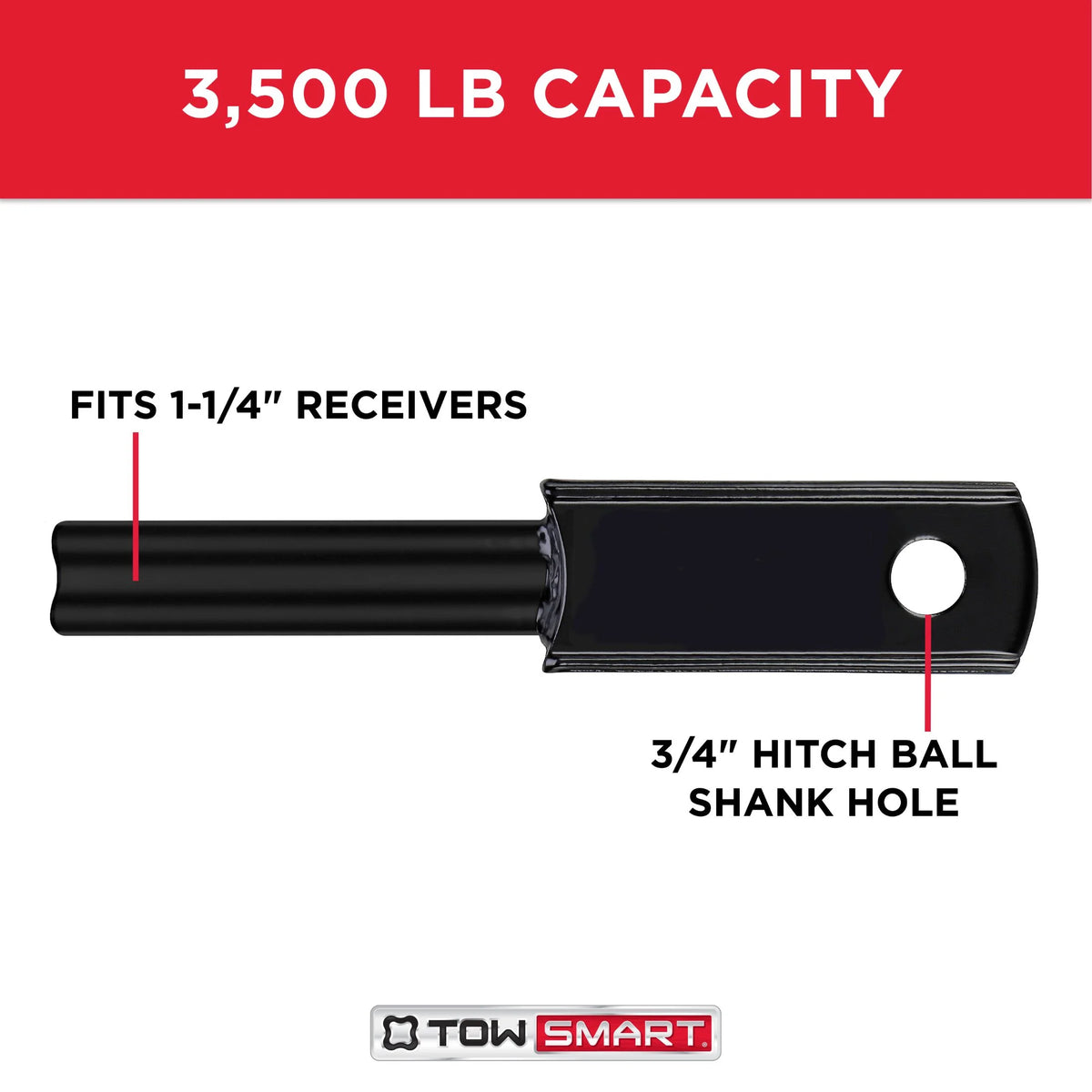 TowSmart Ball Towing X Mount, Class II, 1.25in Drop, 3/4in Rise, 3/4in Shank, 3500lb P486