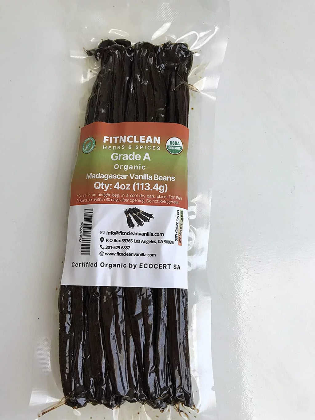 4oz Organic Vanilla Beans Grade A Z439873
