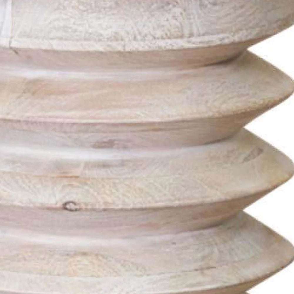Modern Natural Mango Wood Side Table V76230