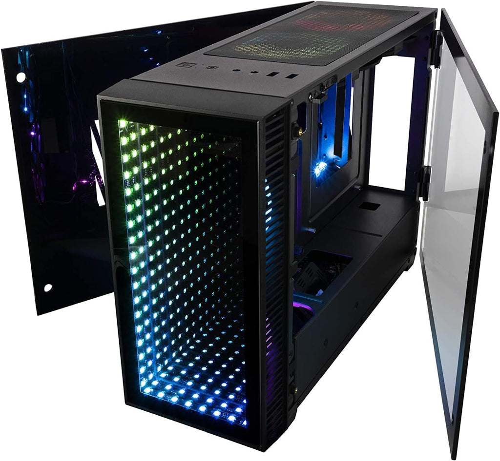 Mini ITX Desktop Case with 120mm Liquid CPU Cooler and 650W Power Supply D1868