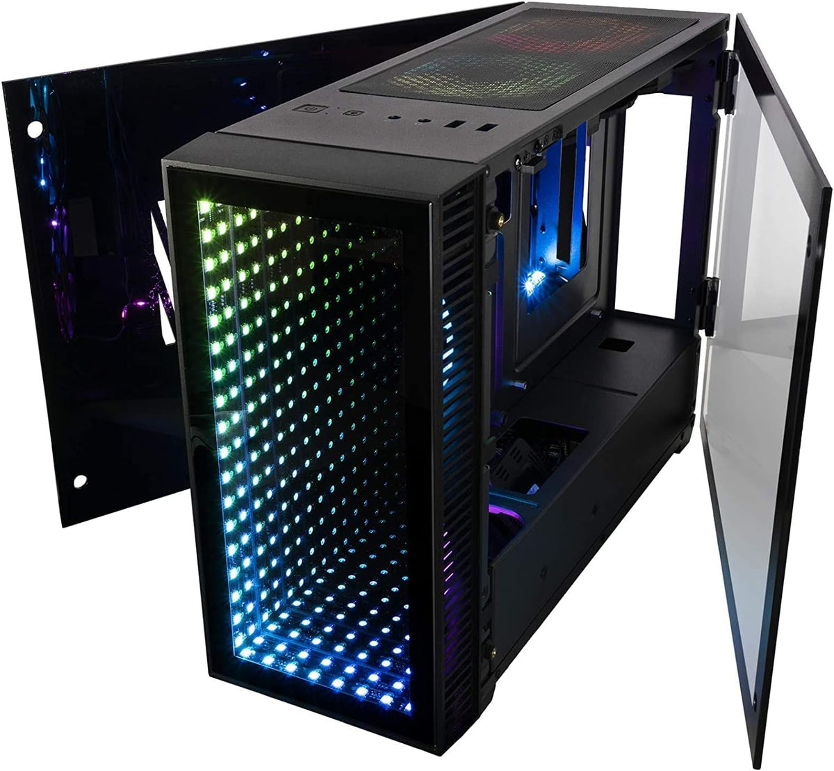 Mini ITX Desktop Case with 120mm Liquid CPU Cooler and 650W Power Supply D1868