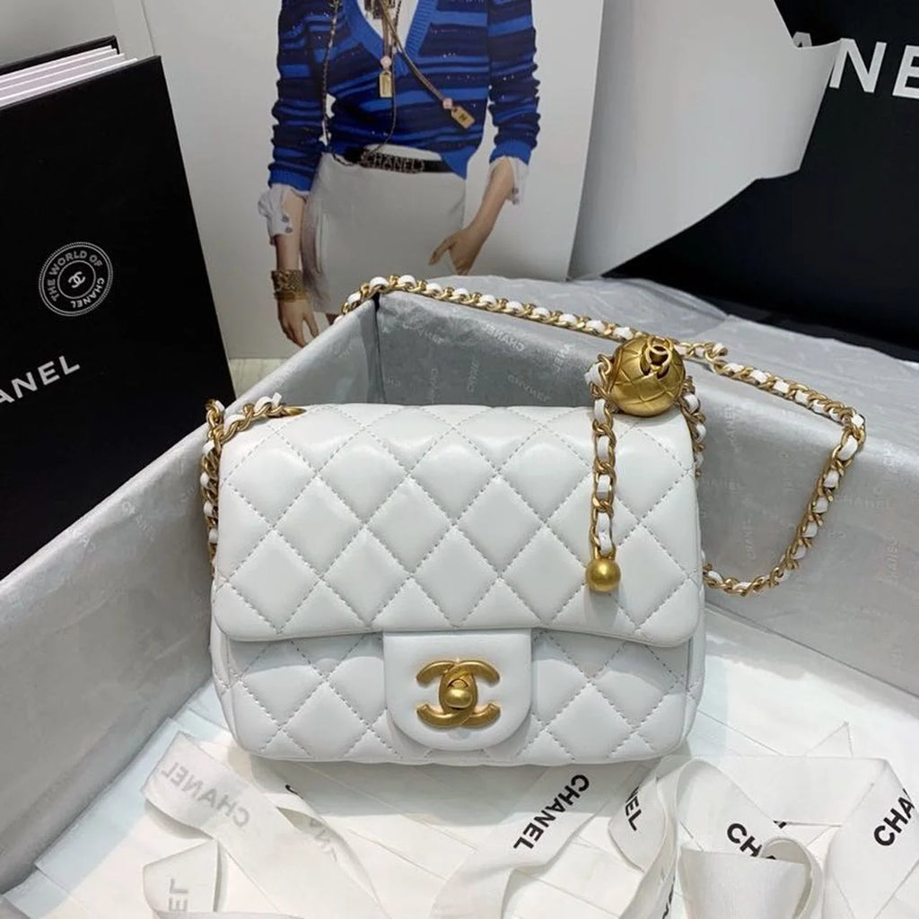 White Mini Flap Bag Z4848