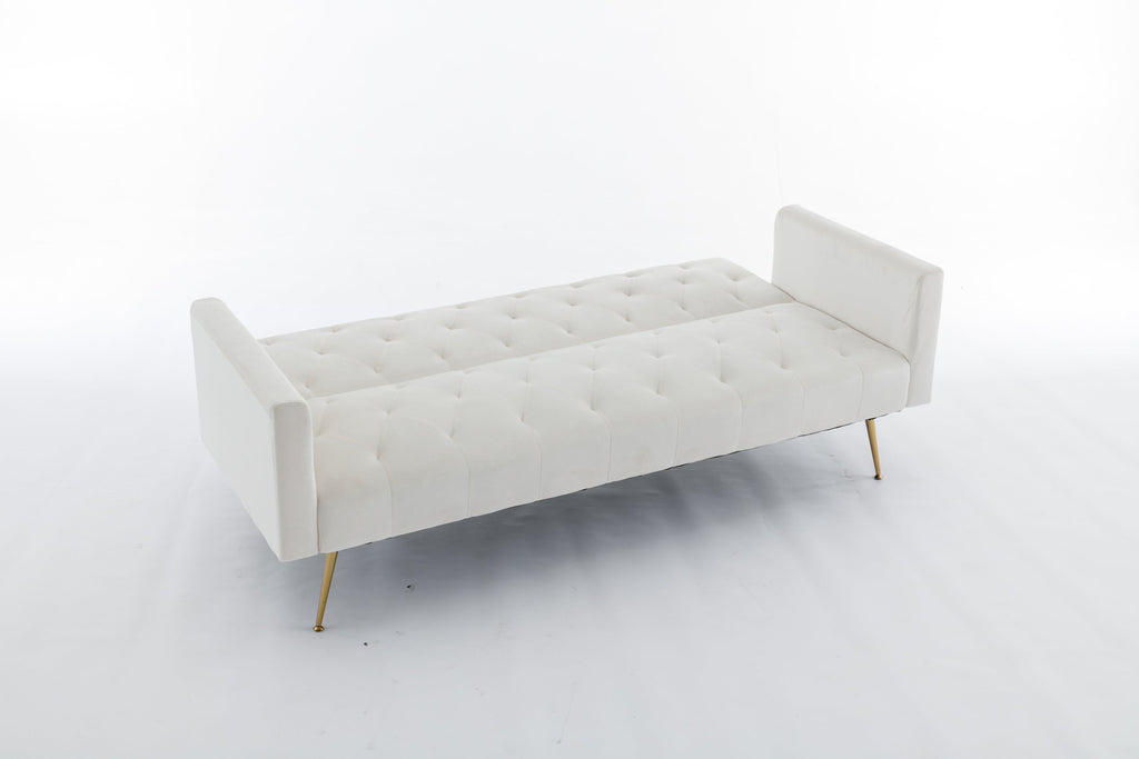 Beige Convertible Sofa Bed I491