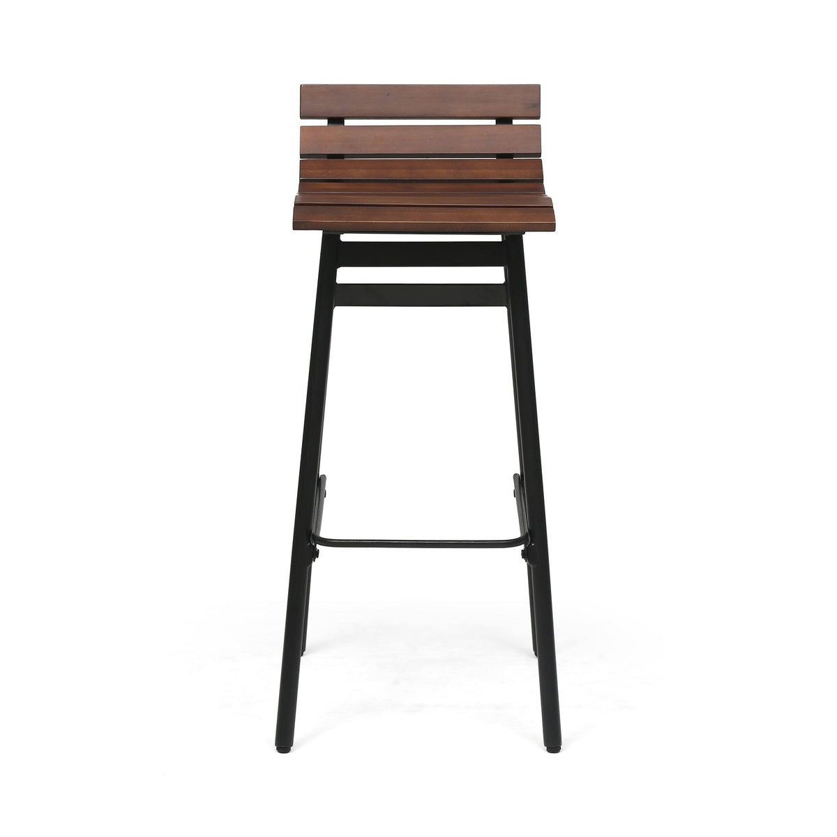 Set of 2 Wooden Barstool Dark Brown Y599838