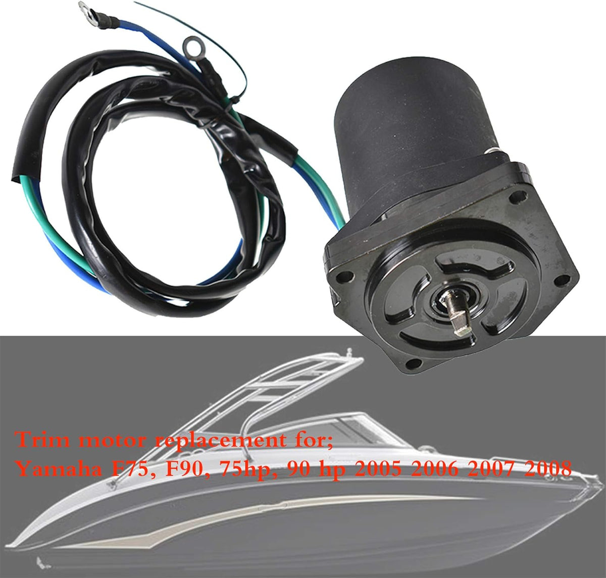 Tilt Trim Motor Replacement for Yamaha Outboard 75 90 F75 F90 2005-2008 P722