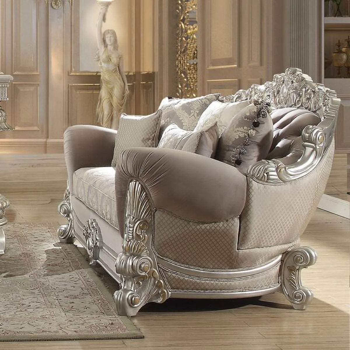 Carved Wood 3Pcs Sofa Set T98362