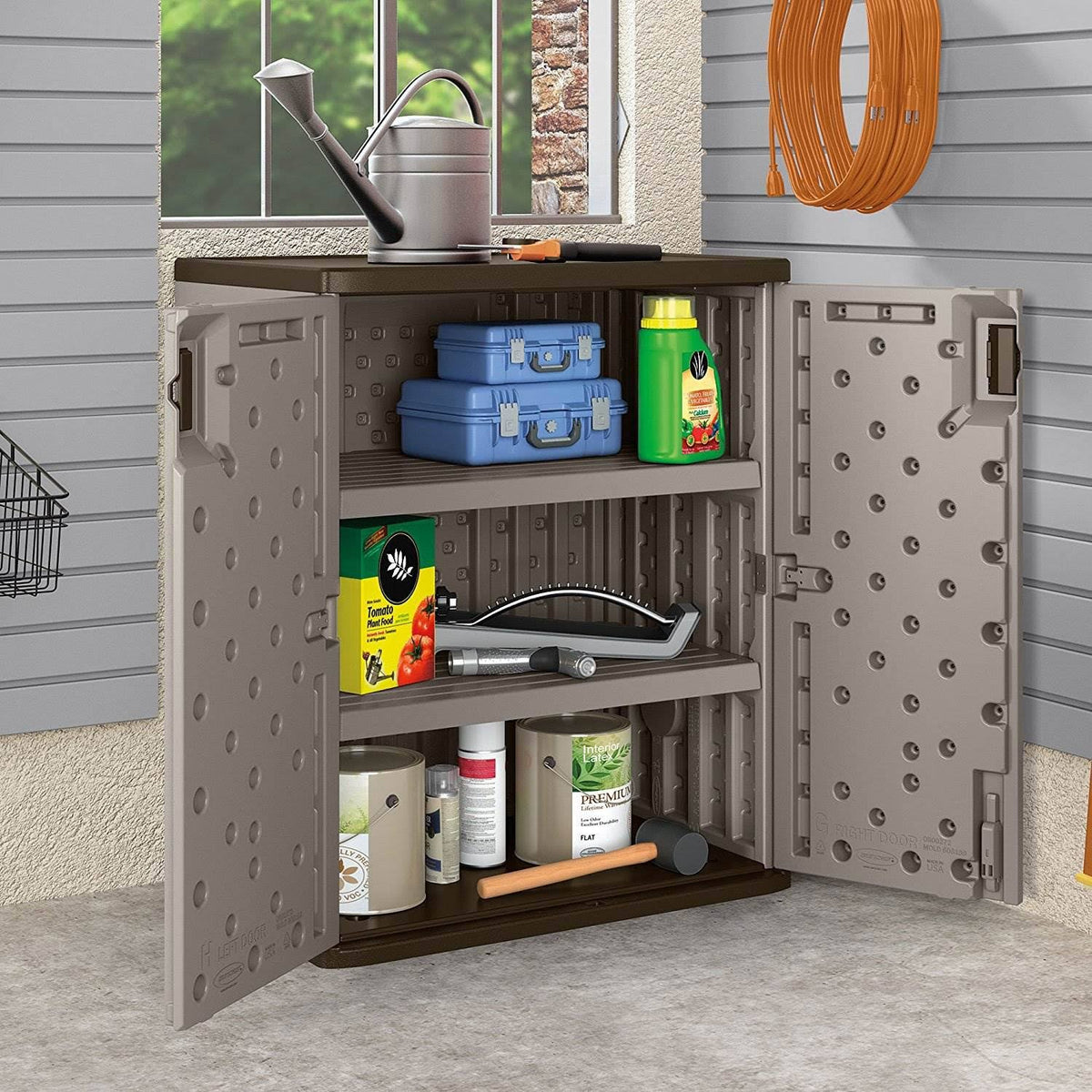9 Cu ft Resin Garage Storage Cabinet 2 Pack U991