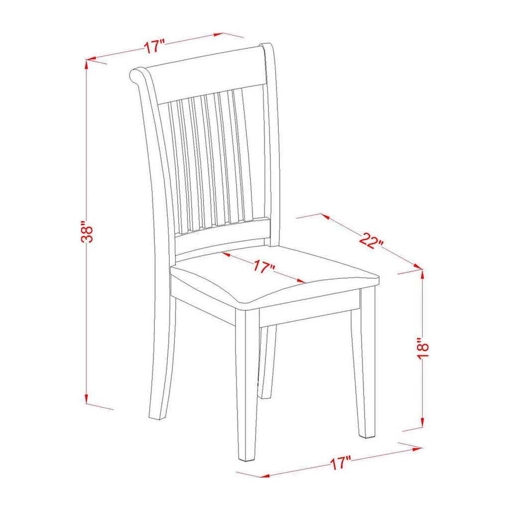 5 Piece Wood Dining Set with Cushion Seat F7195