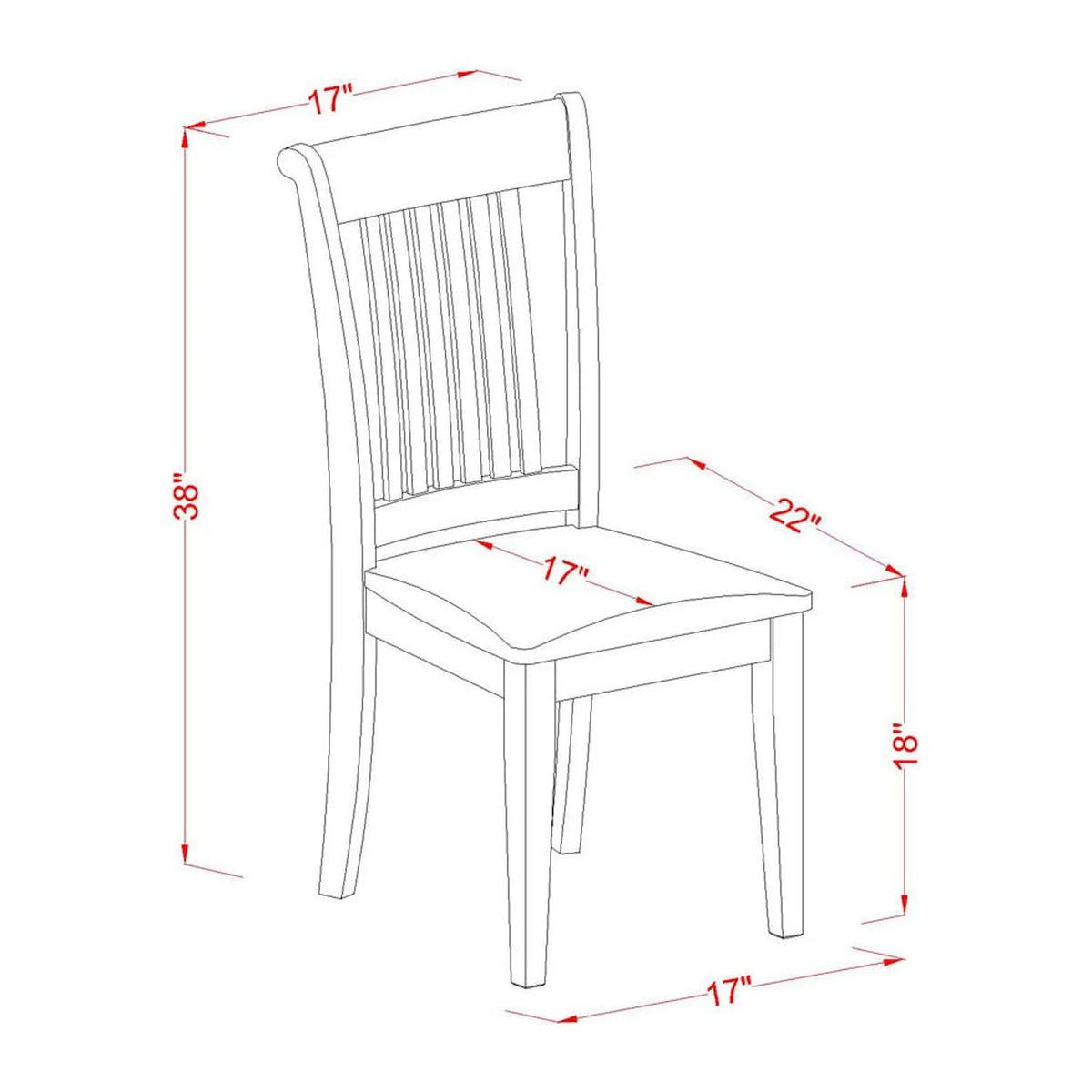 5 Piece Wood Dining Set with Cushion Seat F7195