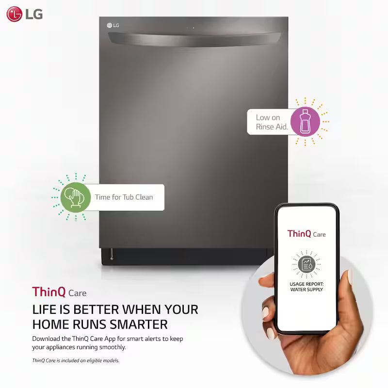 24 in. Black Stainless Steel Dishwasher X365