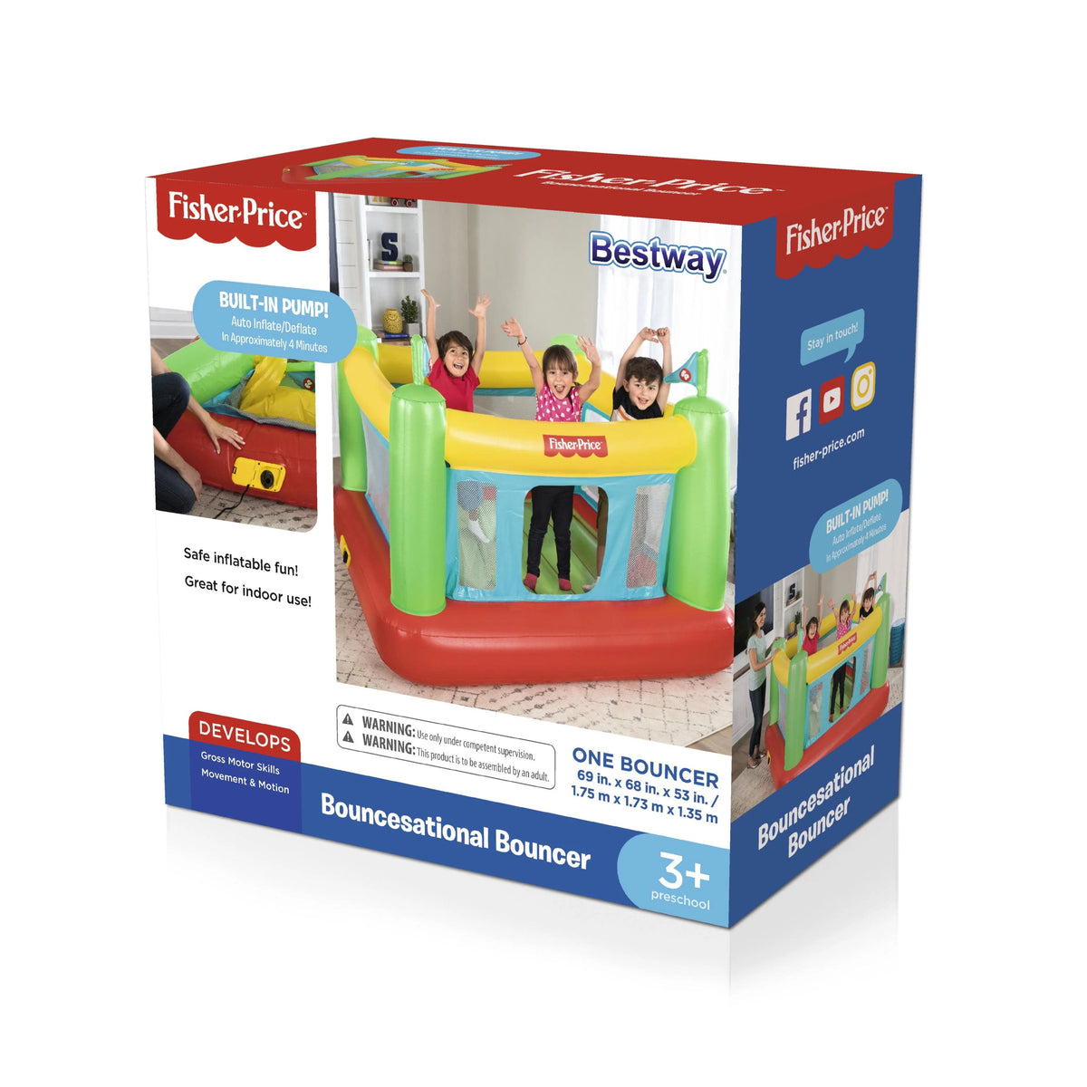 Indoor Bouncer with Built-in Pump J6187