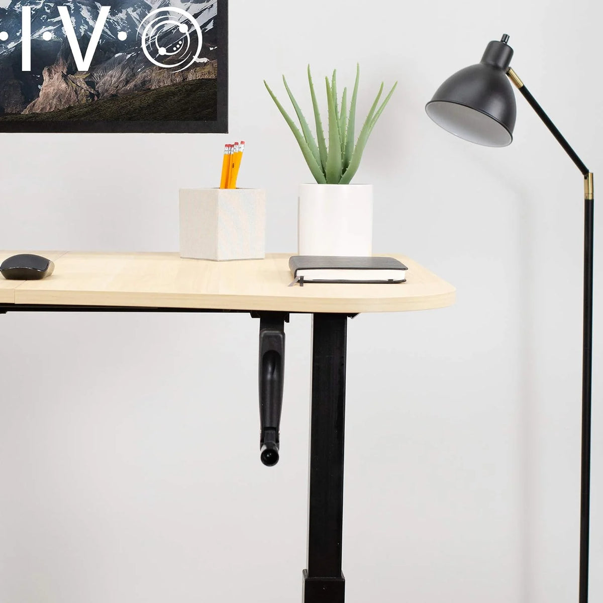 Height Adjustable 63 X 32 Inch Stand Up Desk N33141