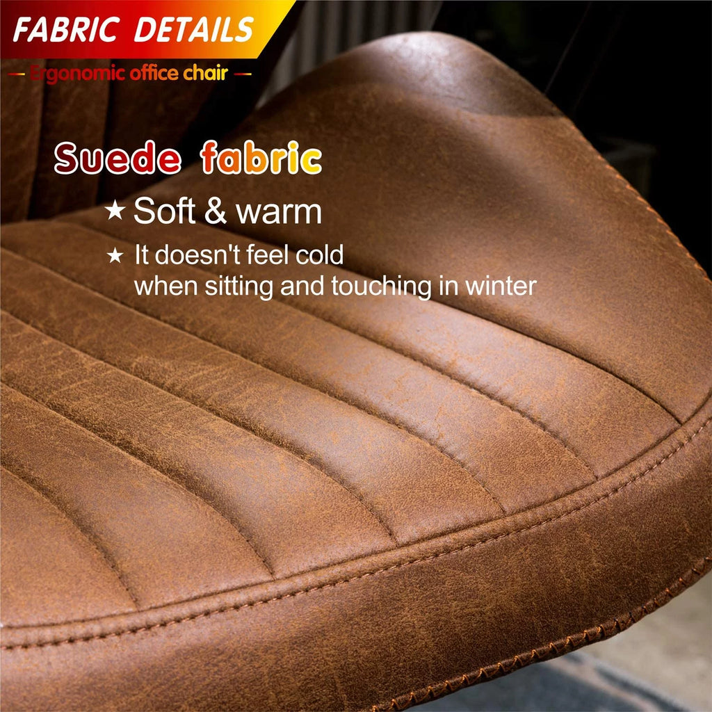 Brown Ergonomic Office Chair with Lumbar Support C807350