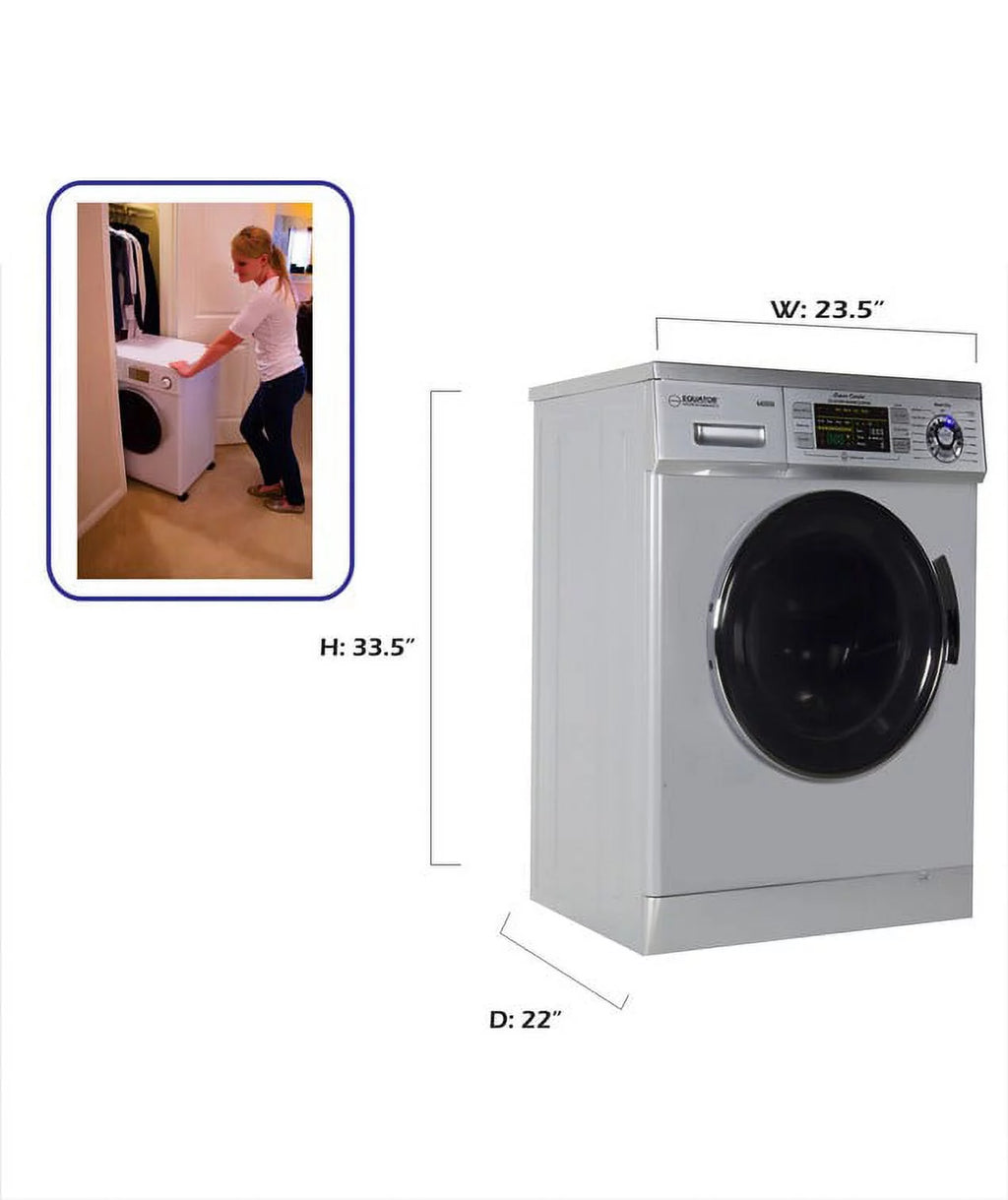 24 Inch Silver Washer Dryer Combo P66399